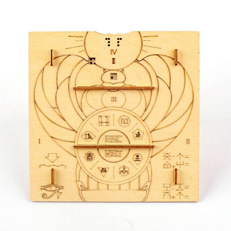 Pyramid Decryption Wooden Box New Puzzle