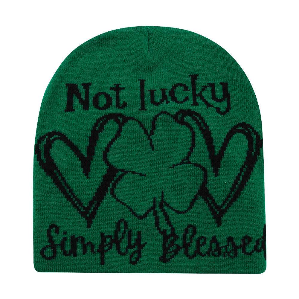 Letter Knitted Hat Autumn And Winter Outdoor Warm Hat - globaltradeleader