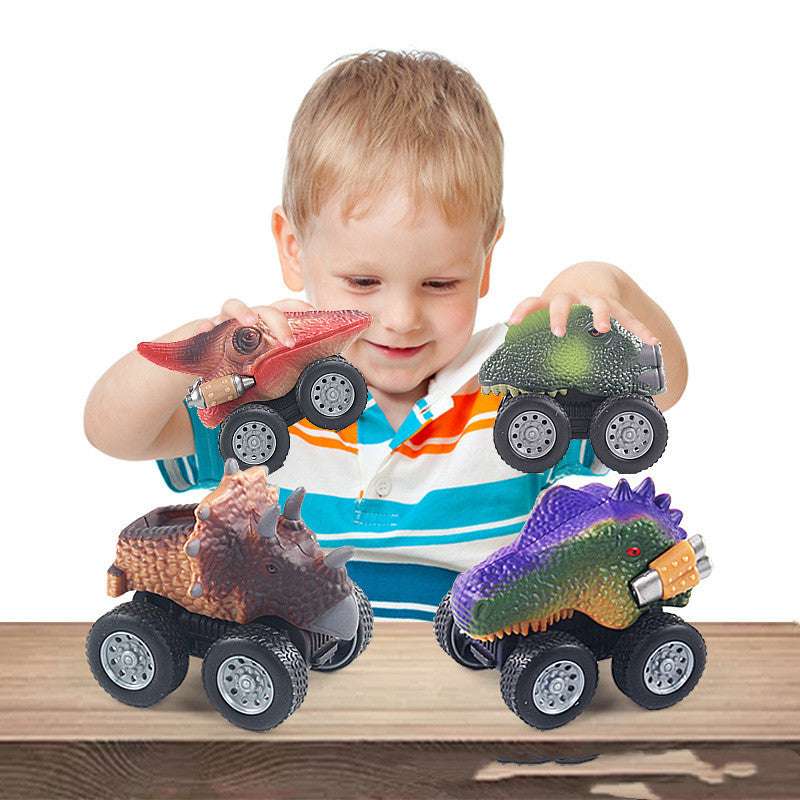 Simulation Dinosaur Model Mini Pull Back Car Inertia