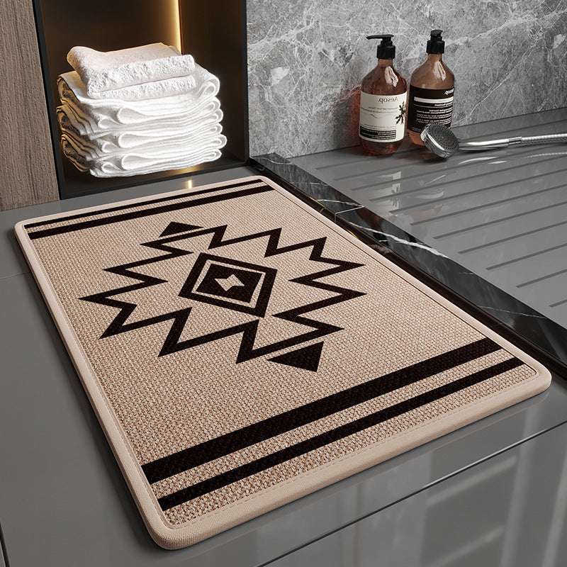 Home Fashion Linen Bathroom Mats Non-slip - globaltradeleader