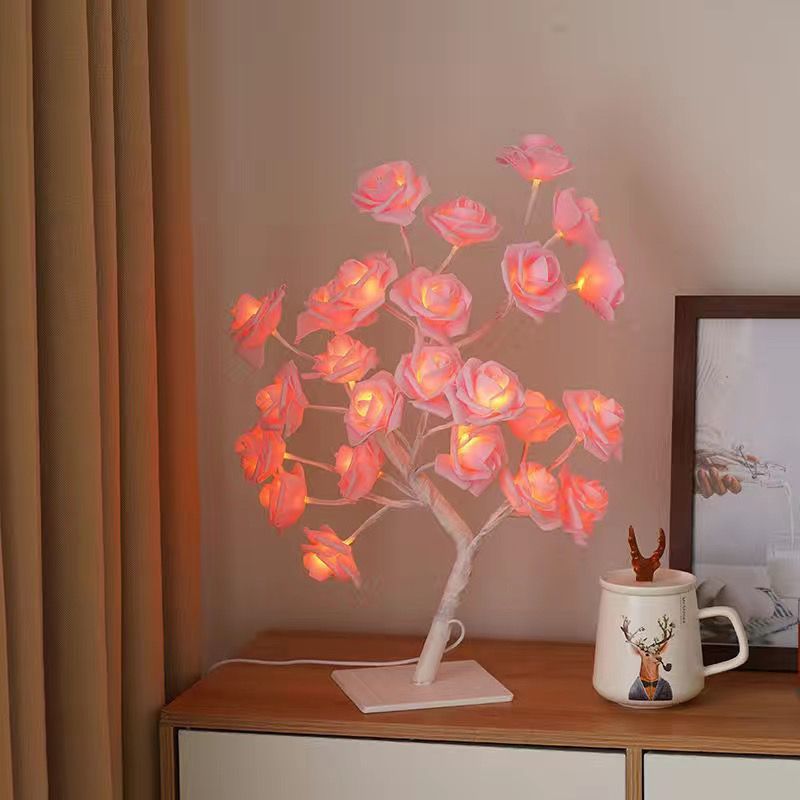 Cherry Blossom Voice-controlled Desk Lamp Room Atmosphere Bedroom - globaltradeleader