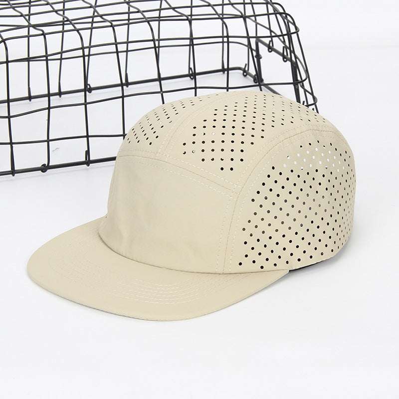 Quick-drying Breathable Five-piece Cap Laser Perforated Nylon Skateboard Hat - globaltradeleader