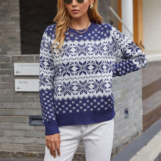 European And American Christmas New Snowflake Sweater - globaltradeleader