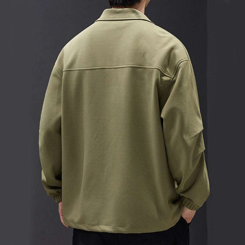 Casual Lapel Button Jacket Men Fashion Versatile Pocket Outwear Tops - globaltradeleader
