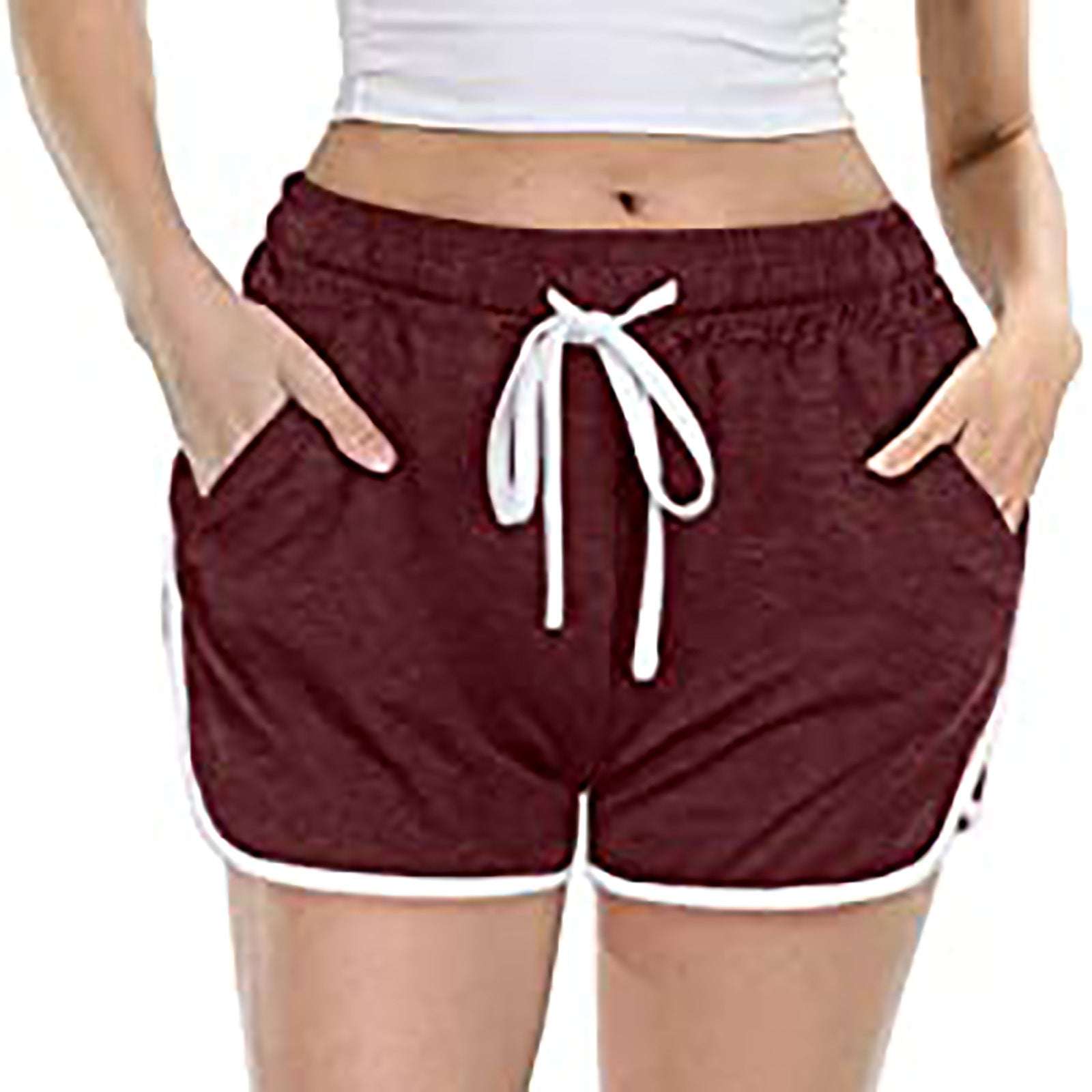 Women's Casual Solid Color Tether Shorts - globaltradeleader