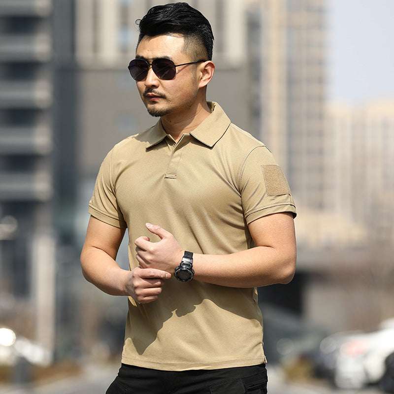 Men's Sports Loose Summer Outdoor Lapel Quick-drying T-shirt - globaltradeleader