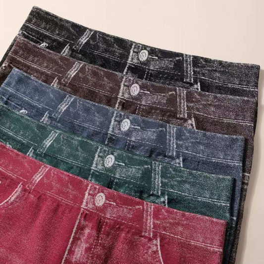 Women's Seamless Printed Denim Boxers - globaltradeleader