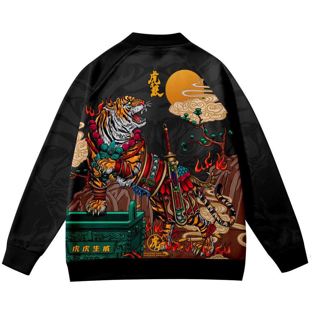 Huhushengwei Baseball Uniform Harajuku Style Single Breasted Jacket