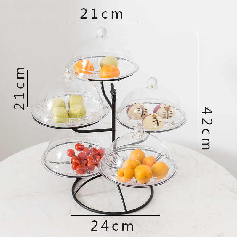 Multi-layer fruit tray living room household acrylic dried fruit tray - globaltradeleader