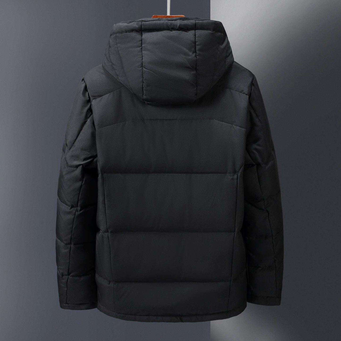 Outdoor Windproof Hooded Jacket Leisure Sports Coat With Pockets Warm Mens Clothing - globaltradeleader