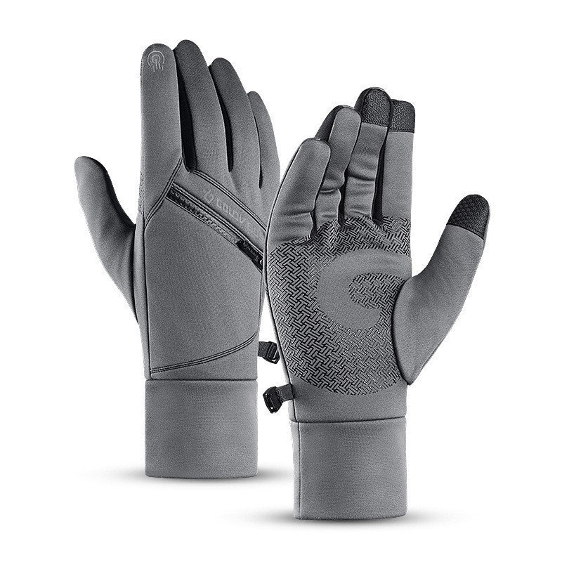 Winter Outdoor Riding Touch Screen Gloves Plus Velvet Zipper - globaltradeleader