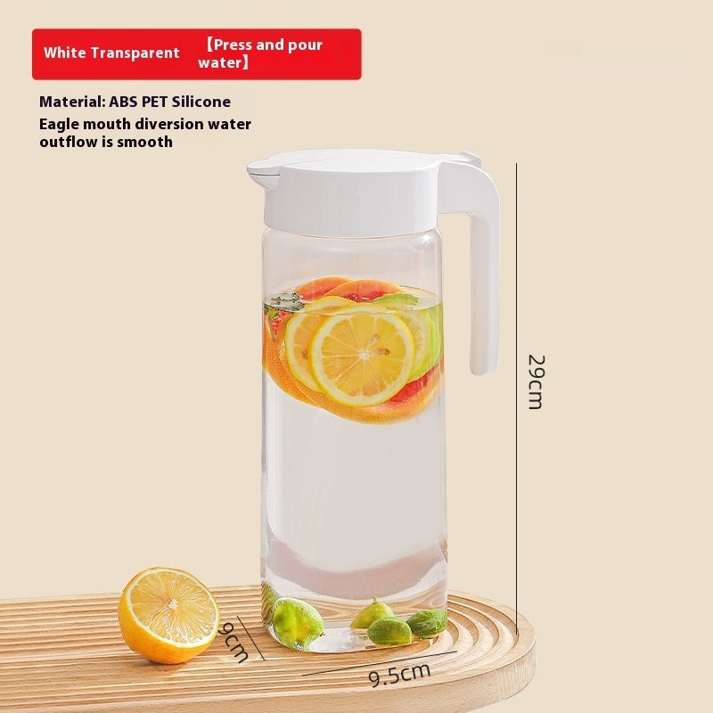 Press Type Plastic Cold Water Jug Large Capacity Fruit Juice Tea Drinking Cup - globaltradeleader