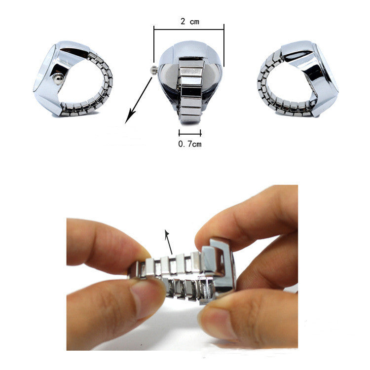 Personalized Men And Women Ring Watch Couple Ring Watch Korean Fashion Wholesale Alloy Silver Case Manufacturer Direct Wholesale - globaltradeleader