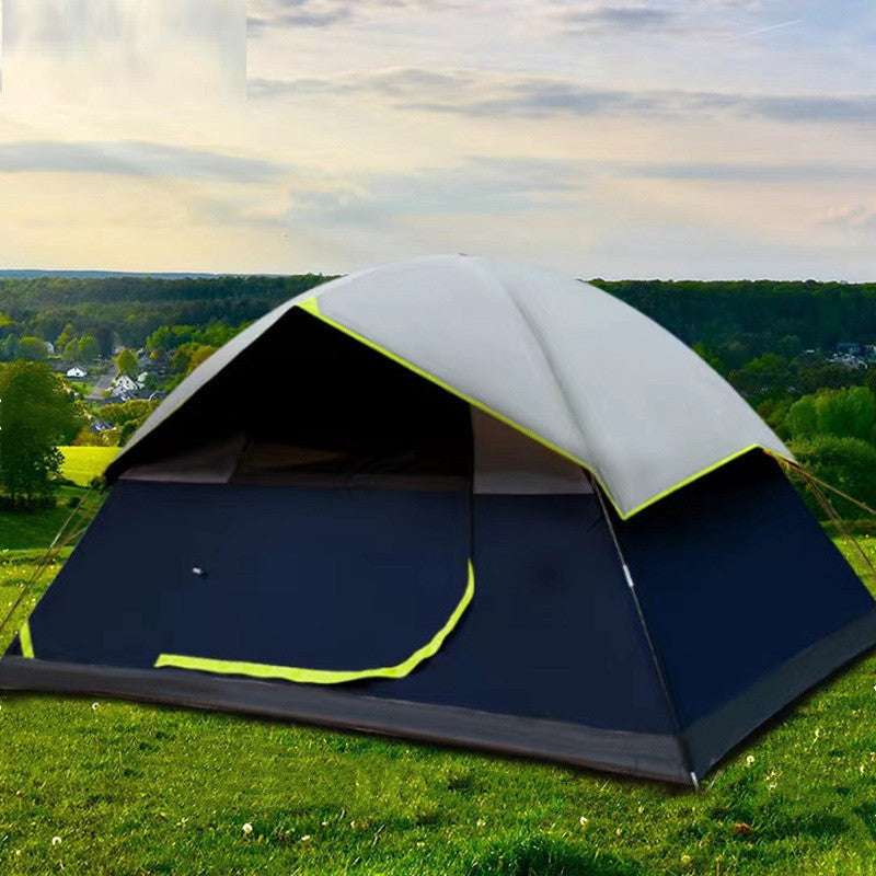 4 Person Black Coated Darkroom Tent For Camping Family Backpacking Tents - globaltradeleader