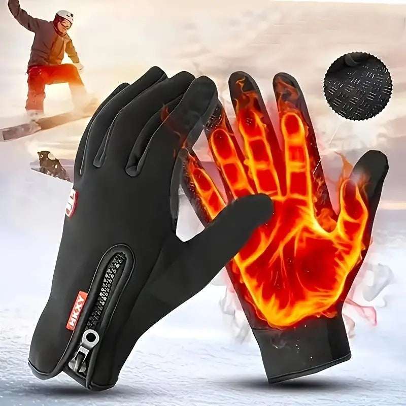 Winter Sports Gloves Men's Non-slip Thick Windproof Finger Warm - globaltradeleader