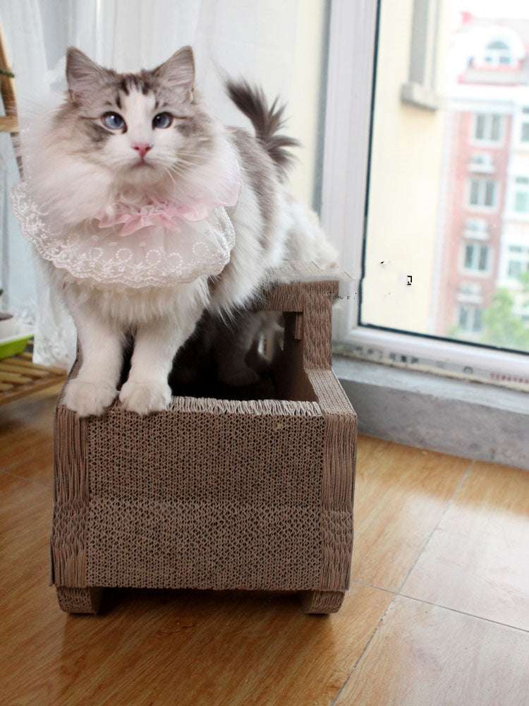 Green Pickup Truck Cat Scratch Board Extra Large