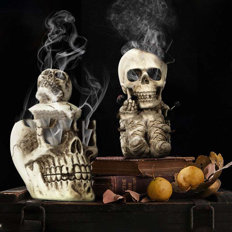 Resin Crafts Halloween Decorations Home Skull Aromatherapy