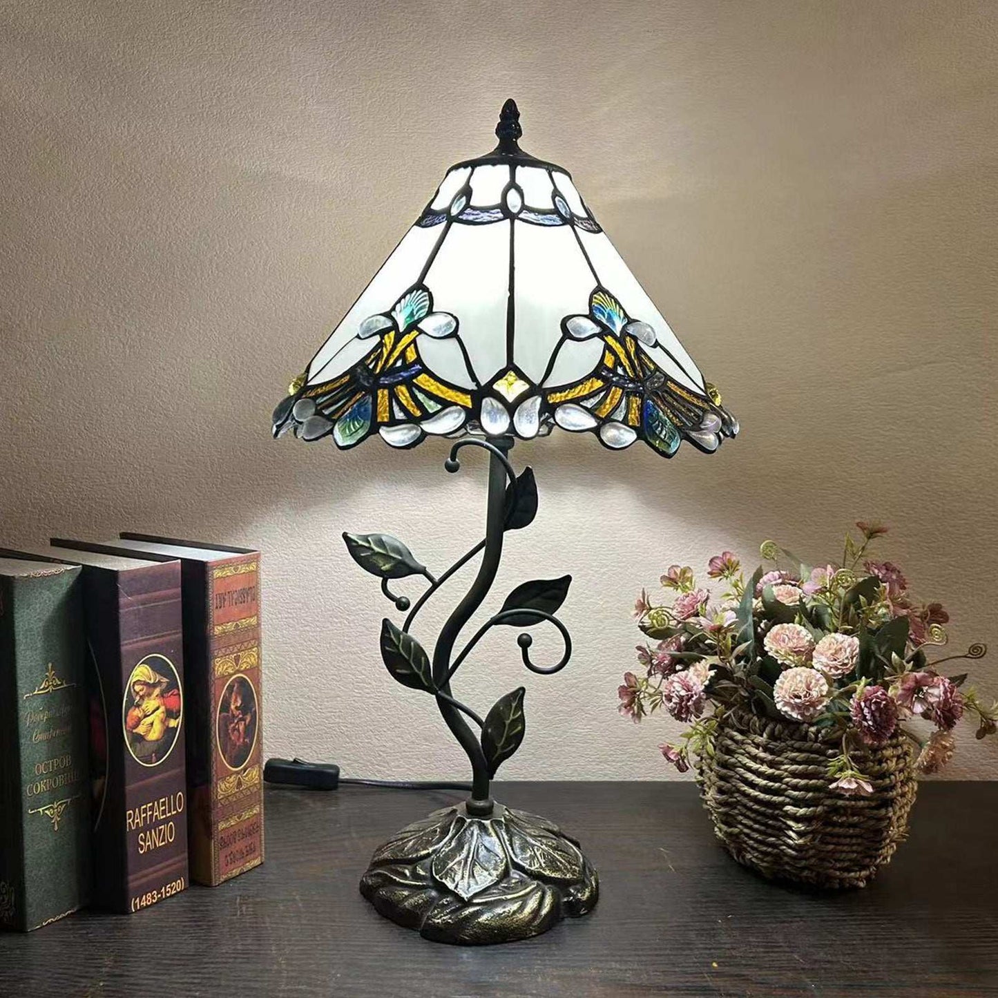 American Pastoral Tiffany 12-inch Table Lamp Living Room Study Bedroom