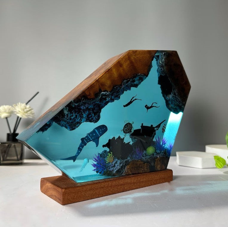 Submarine Resin Diving Creative Small Night Lamp - globaltradeleader