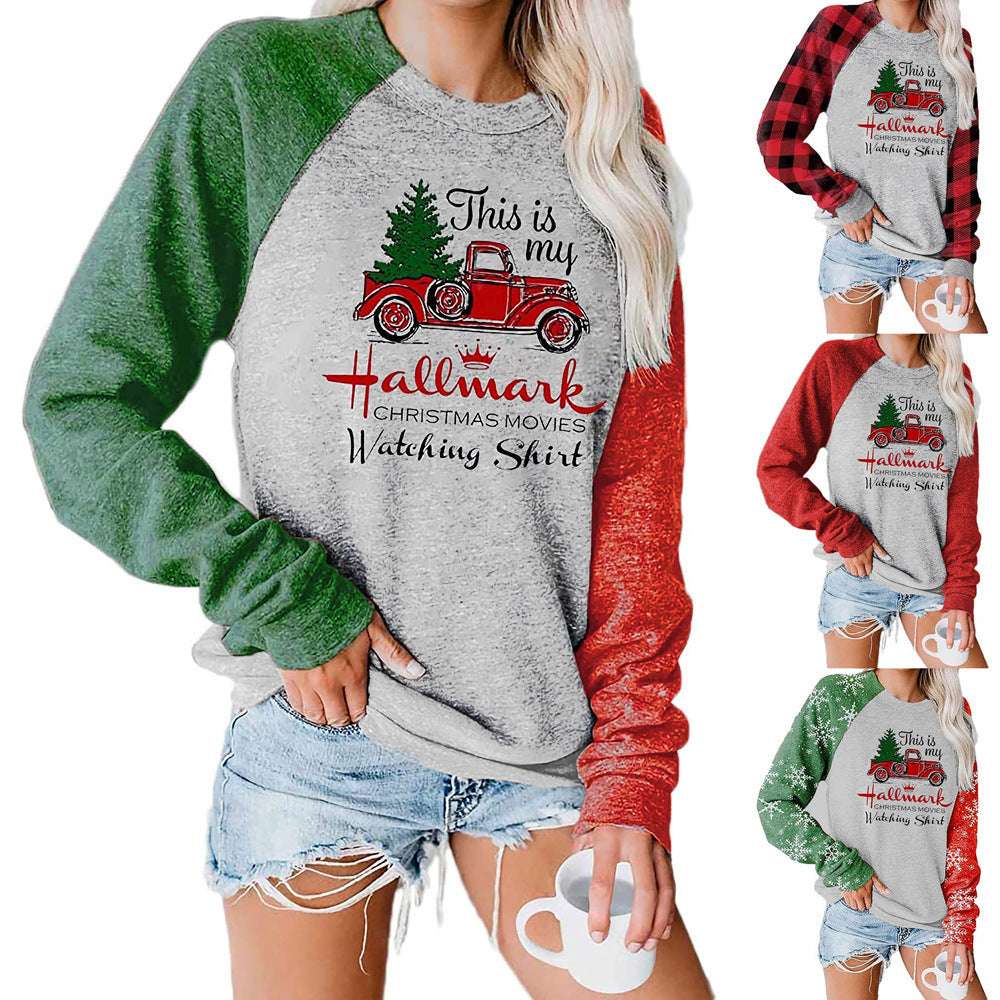 Christmas Movies My Hallmark Printed Long-sleeved Sweatshirt - globaltradeleader