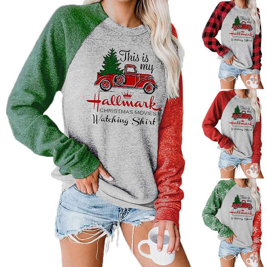 Christmas Movies My Hallmark Printed Long-sleeved Sweatshirt - globaltradeleader