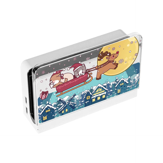 Christmas Cat And Dog TPU Soft Shell Game Console