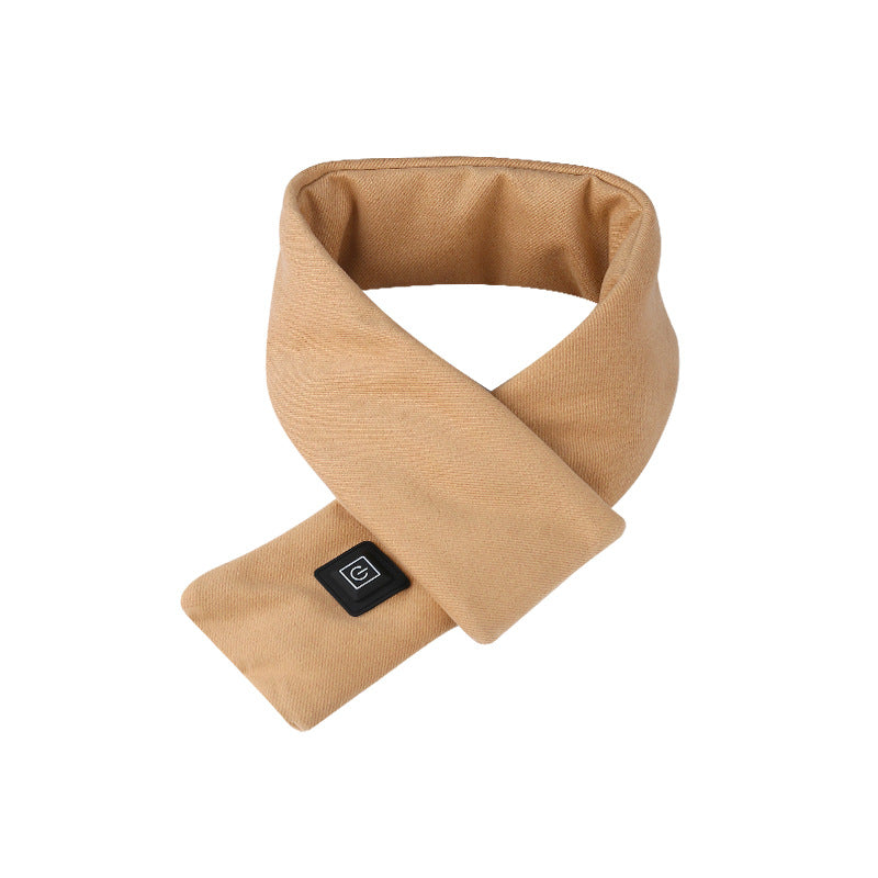 Polyester Smart Heating Scarf Charging Winter Men And Women