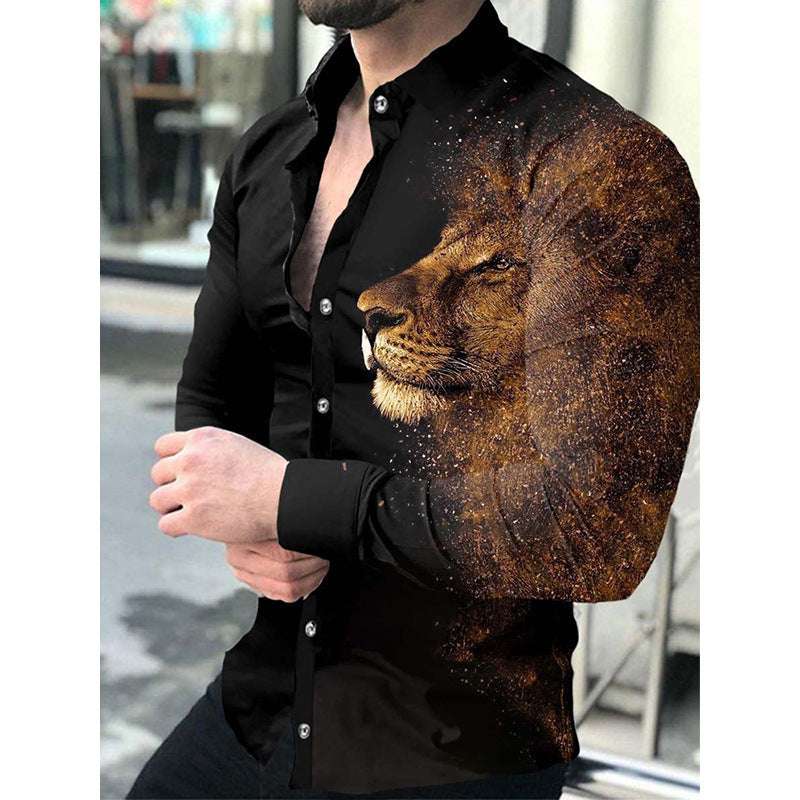 Men's Fashionable Versatile Printed Casual Shirt - globaltradeleader