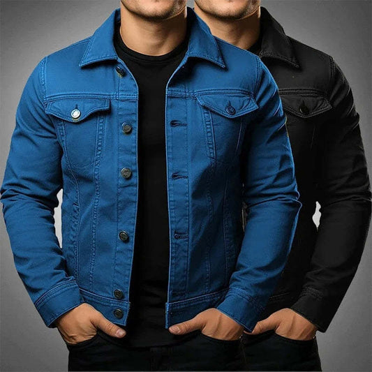 Men's Jacket Denim Coat Tooling Solid Color Thick Coat - globaltradeleader