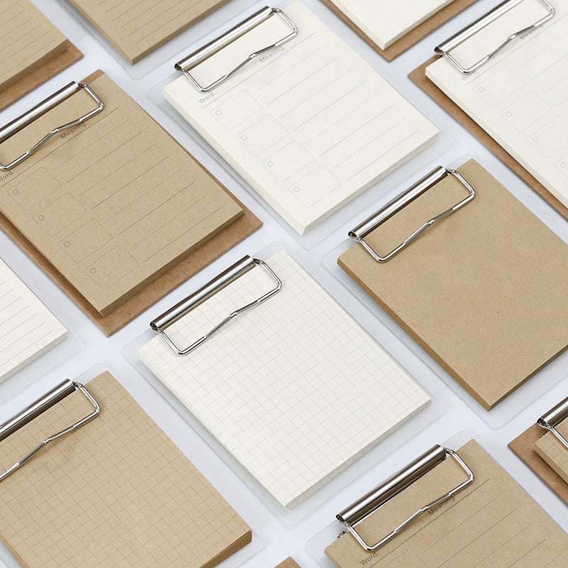 Creative Cowhide Color Board Clip Sticky Note For Students Can Tear N Times