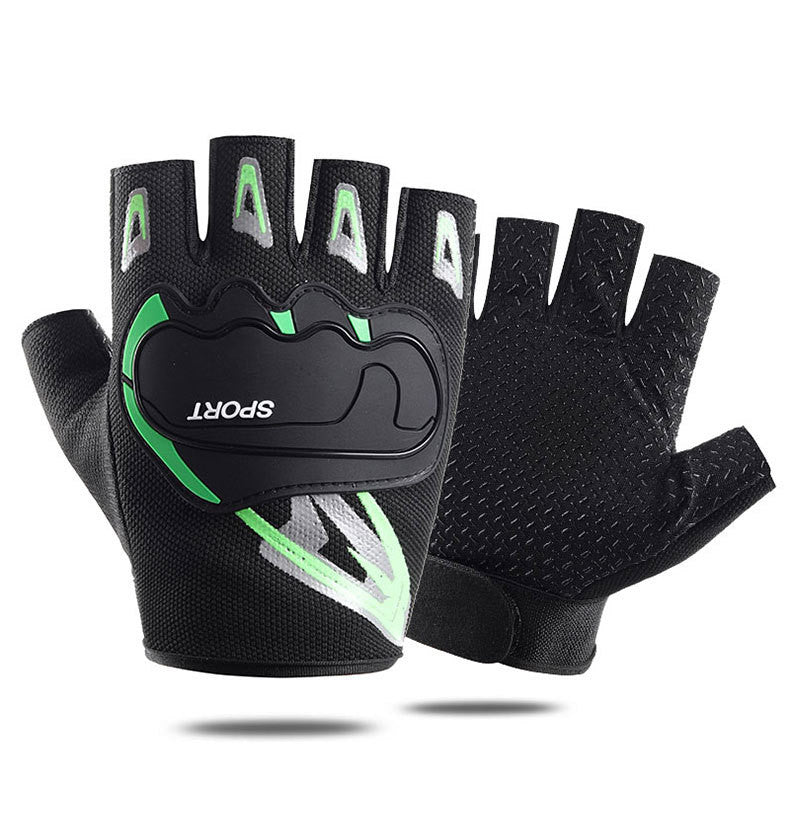 Outdoor Half Finger Non Slip Tactical Gloves Driving Shockproof Fitness Cycling Men