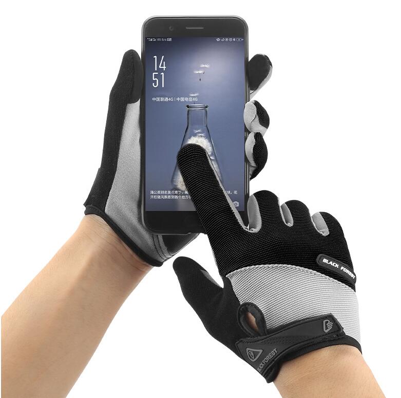 Men's And Women's Sports Non-slip Fitness Bike Full-finger Cycling Shock-absorbing Touch Screen Gloves