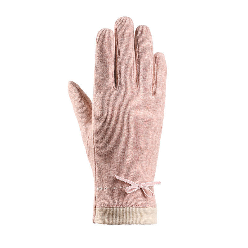 Thickened Thermal Knitting Gloves For Women Autumn And Winter