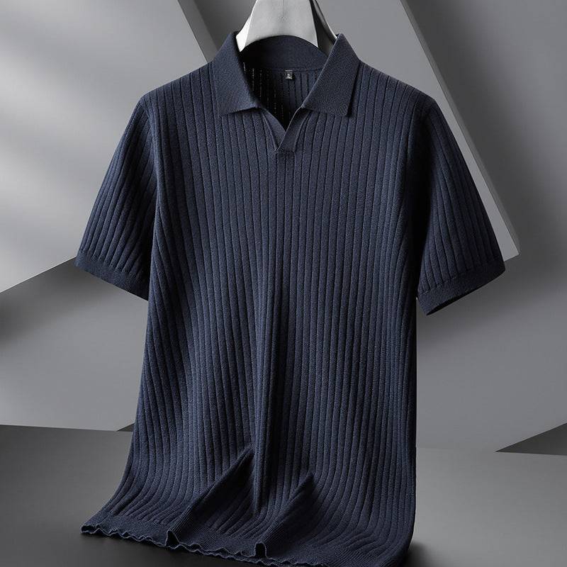 New Men's Plus-sized Plus Size Fashion Casual Lapel Short Sleeve - globaltradeleader