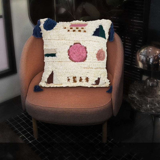 Cotton Tufted Pillowcase Homestay Hotel Tassel Pillow