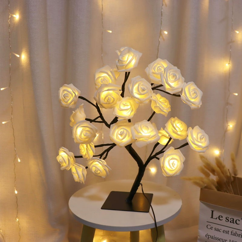 Bedroom Room Rose Tree Lamp Decoration - globaltradeleader
