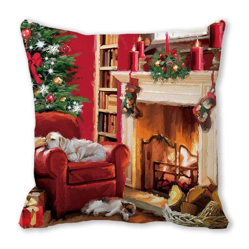 Christmas Satin Pillow Sofa Cushion