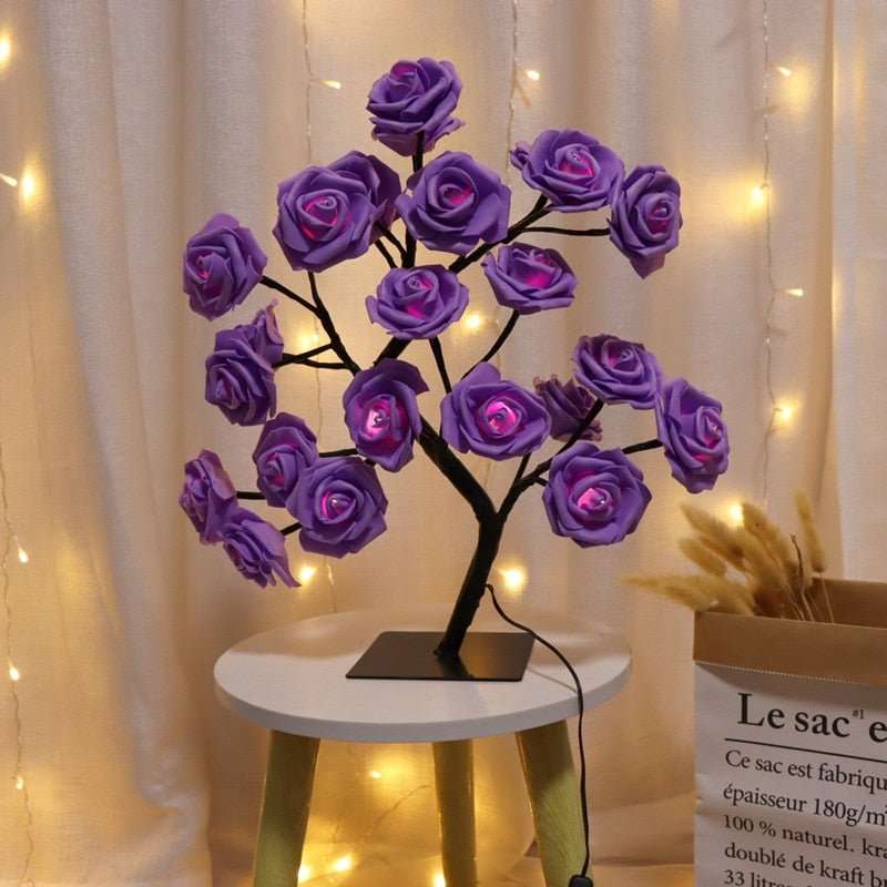 Bedroom Room Rose Tree Lamp Decoration - globaltradeleader