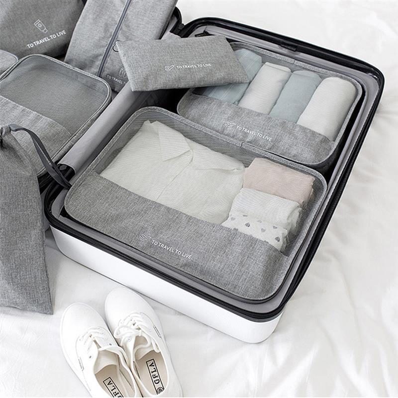 8/7/6 pieces Set Travel Organizer Storage Bags Suitcase Packing Set Storage Cases Portable Luggage Organizer Clothe Shoe Pouch