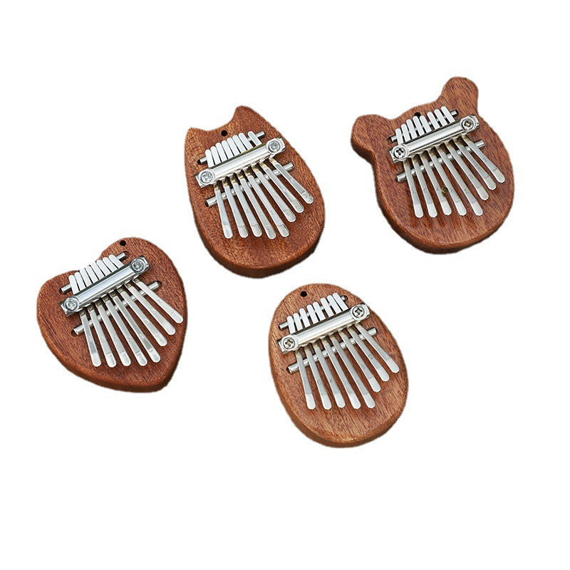 8-tone Mini Solid Wood Crystal Transparent Thumb Piano