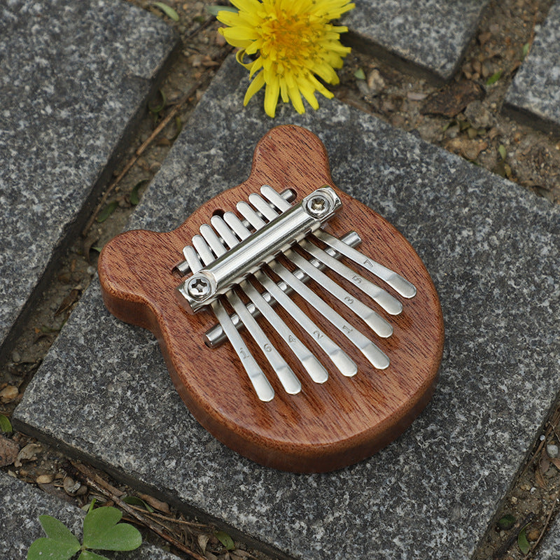 8-tone Mini Solid Wood Crystal Transparent Thumb Piano