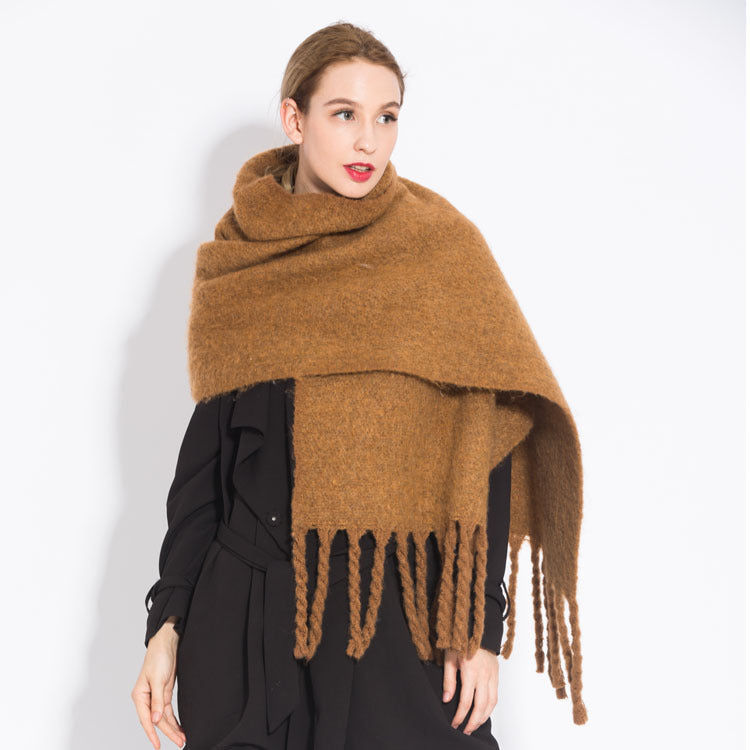 New plaid fringe long warm scarf fashion shawl scarf - globaltradeleader