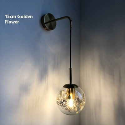 Creative Modern And Simple Bedroom Bedside Lamp Glass Small Wall Lamp - globaltradeleader