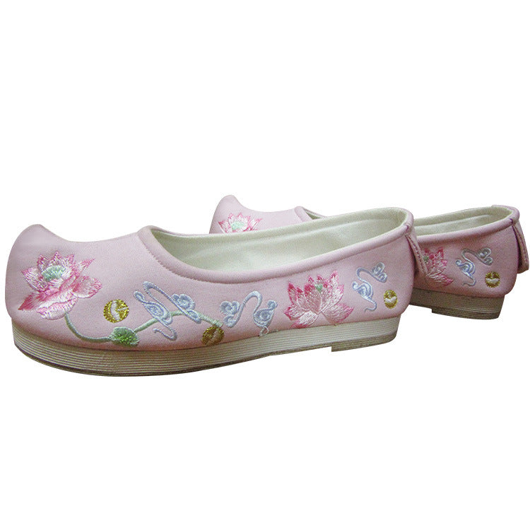 Chinese Style Embroidered Shoes Wear-resistant Tendon Bottom