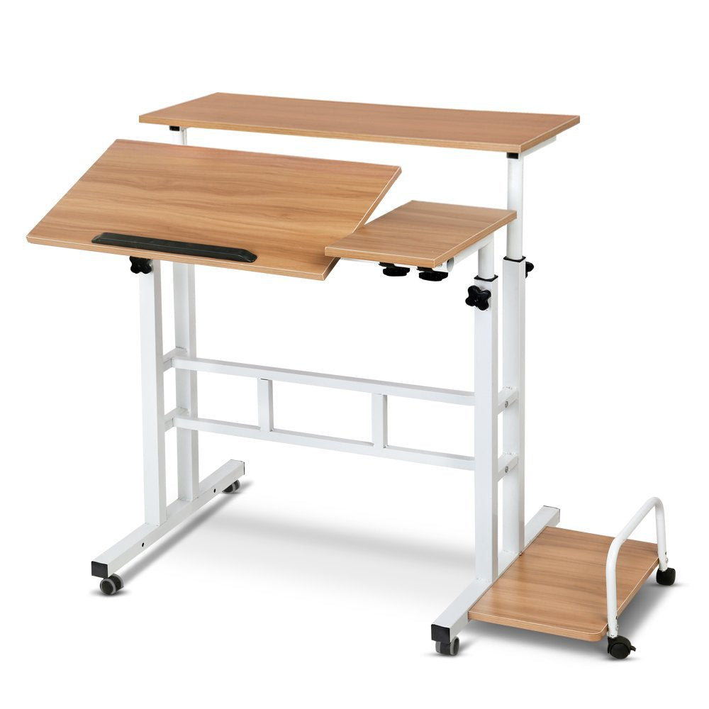 Mobile Computer Lifting Foldable Standing Desk Bedroom Bedside Desk Single Small Table - globaltradeleader