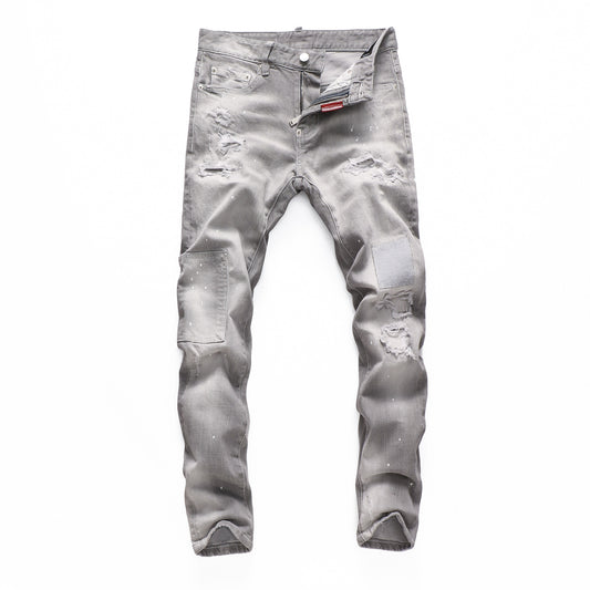 Grey Hong Kong Feng Shui Wash Slag Men's Jeans