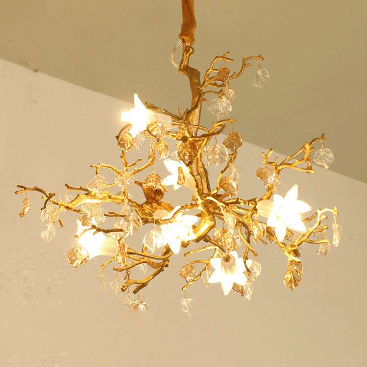 Copper Branch Chandelier Creative Crystal Chandelier - globaltradeleader