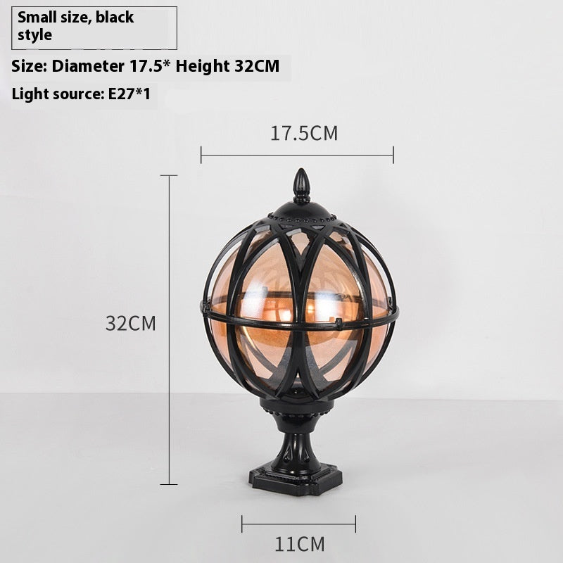 Wall Ball Pillar Lamp Outdoor Simplicity - globaltradeleader