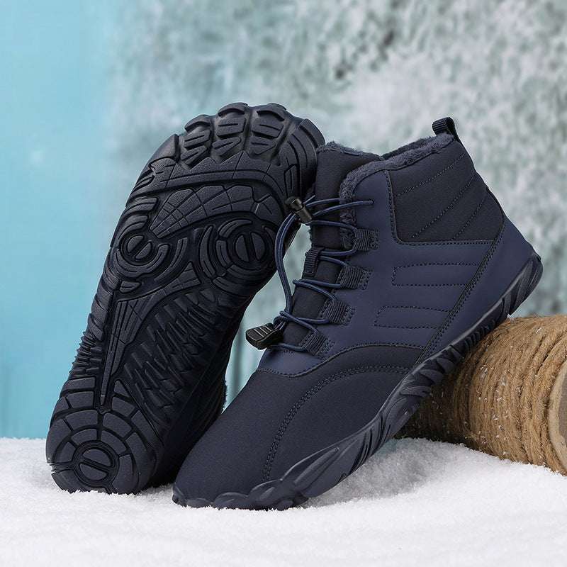 Outdoor Sports Cotton Shoes For Men And Women Winter Warm Slip-on Boots Wear-resistant Anti-ski Thickened Shoes Couple - globaltradeleader