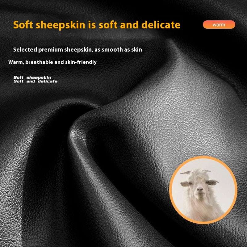 Genuine Leather Gloves For Men And Women Autumn And Winter Fleece-lined Thickened - globaltradeleader